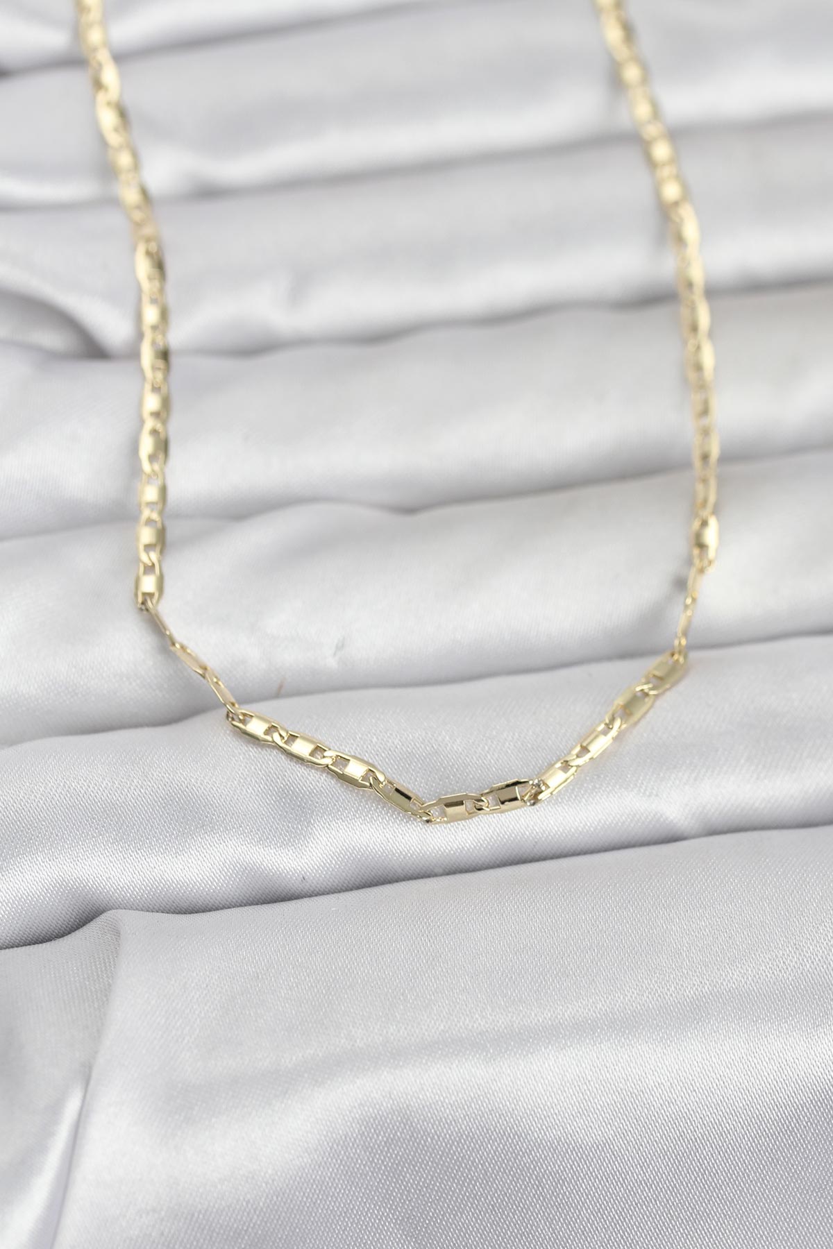 14K Gold Renk Gemici Zincir Model 60 Kadın Kolye