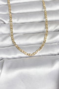 14K Gold Renk Lazer Kesim Zincirli Model 60 Kadın Kolye