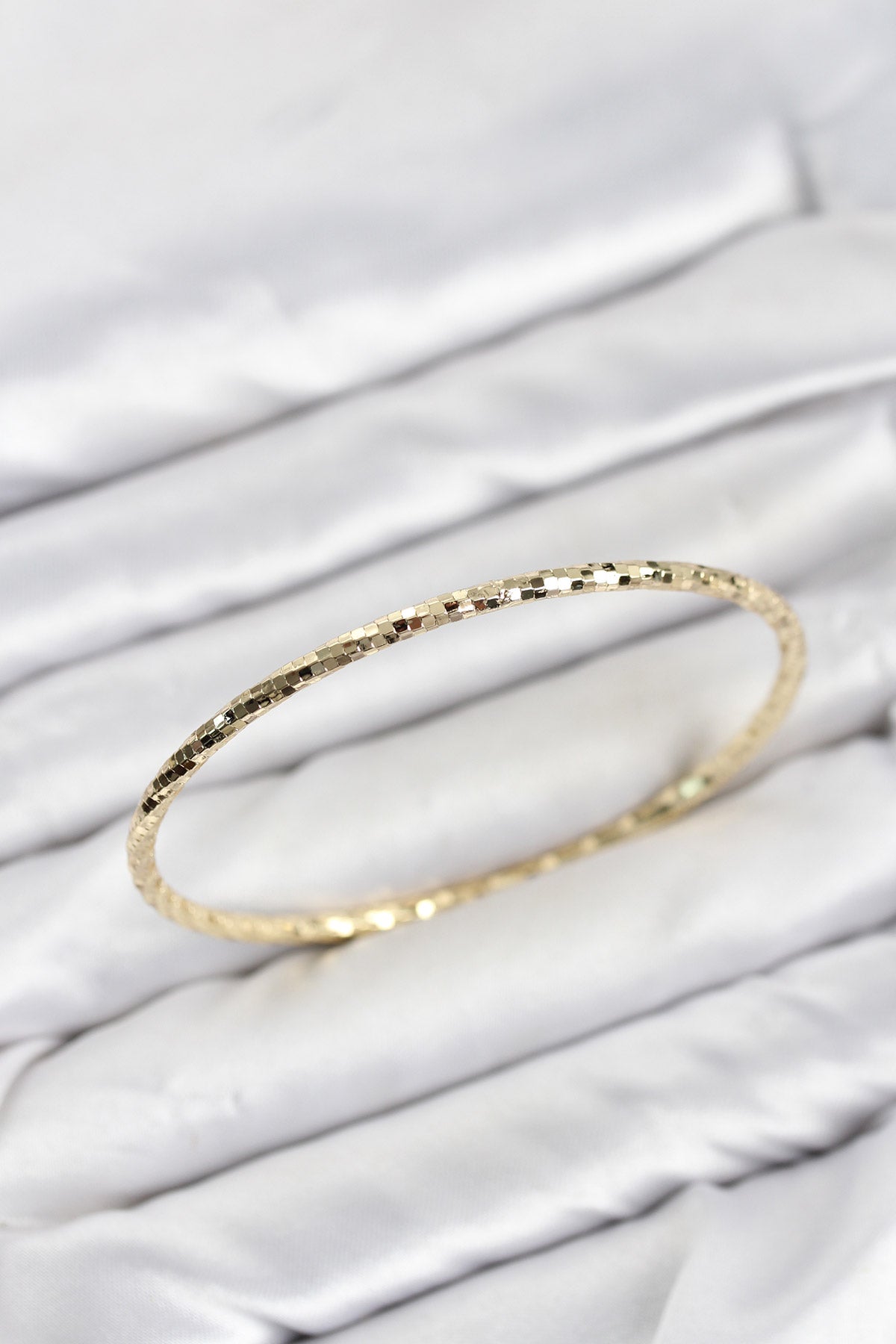 Gold Renk Lazer Kesim 65 mm Bilezik