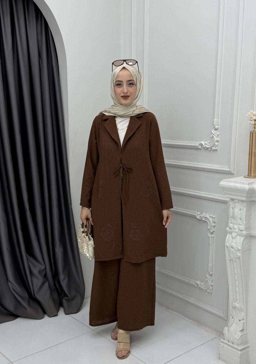Açelya Takım Kahverengi