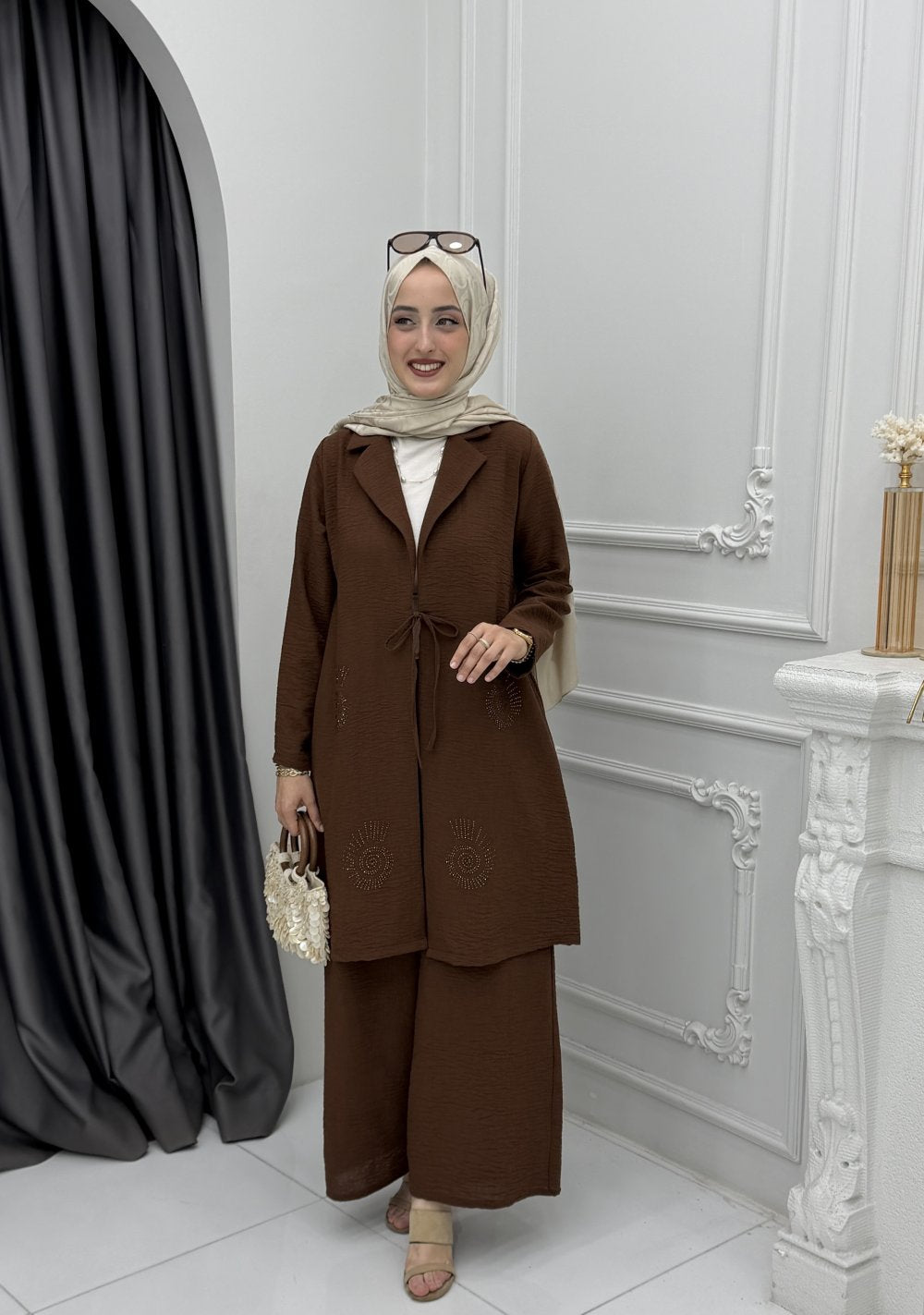 Açelya Takım Kahverengi