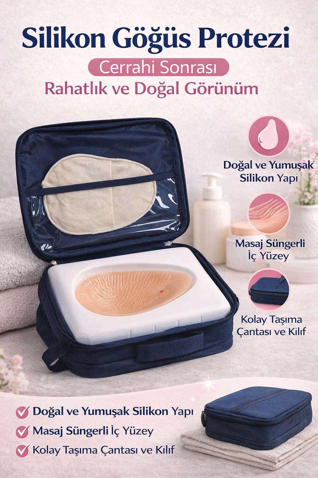 Silikon Göğüs Protezi – Doğal Görünüm, Hafif & Mastektomi Ameliyatı Sonrası
