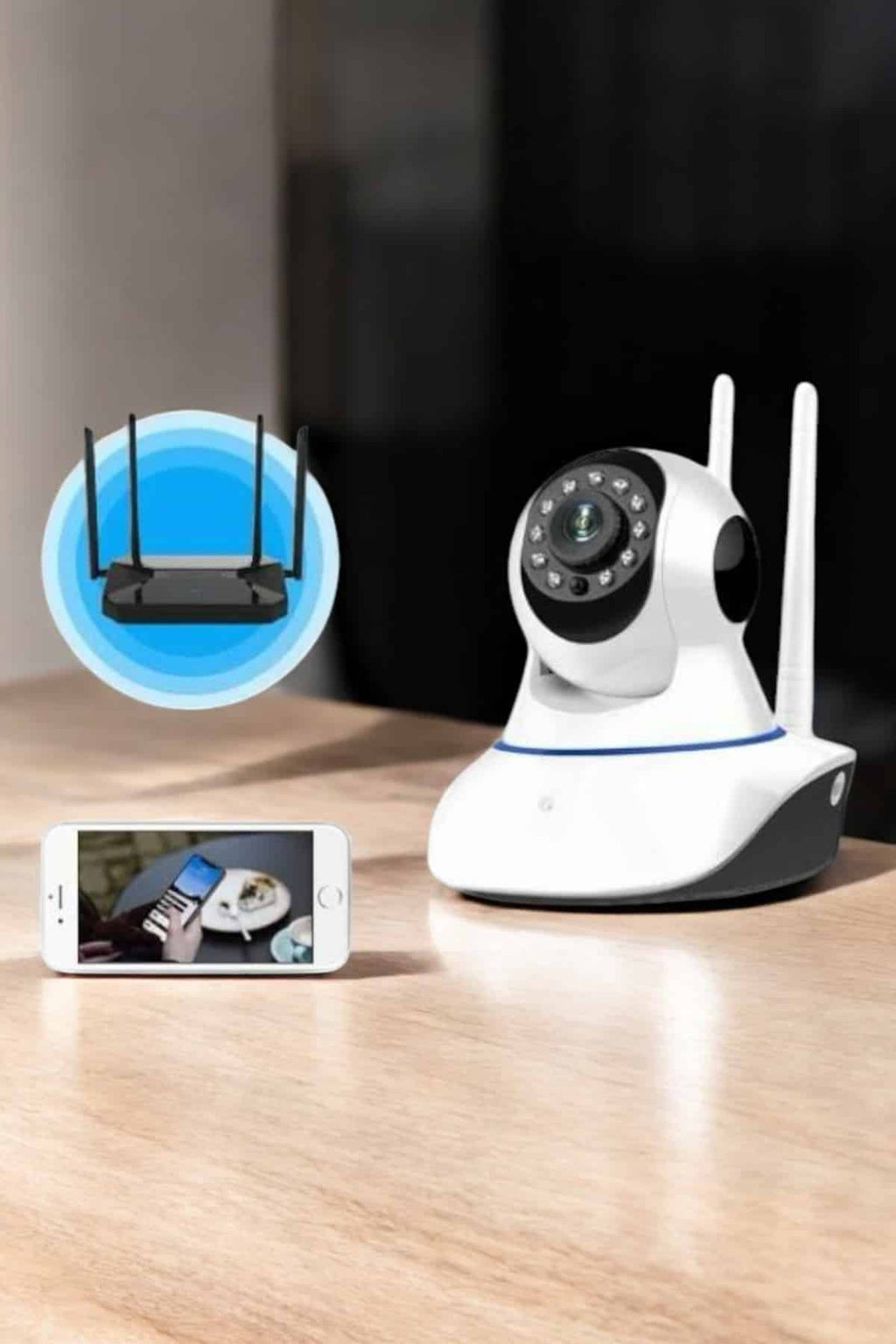 Ev Kamerası Wifi Kamerası Video Kayıt Çift Yönlü Hareket Sensörü Bebek