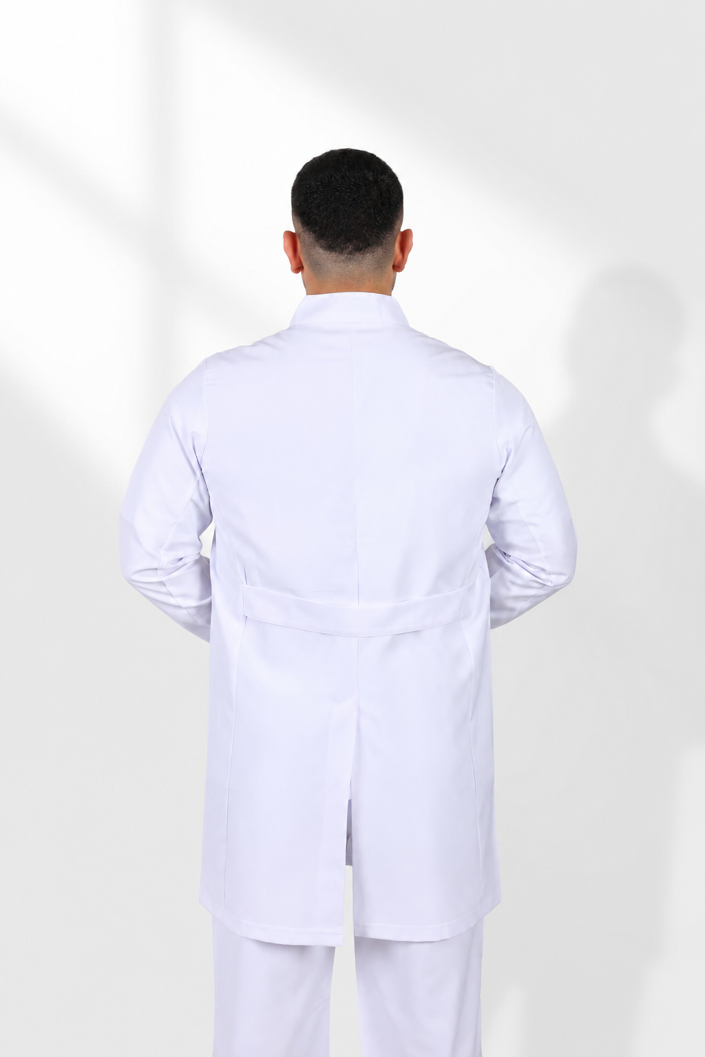 Hakim Yaka Orta Boy Uzun Kol Erkek Önlük | Doktor Önlüğü Hastane Önlüğü Laborant Hemşire İş Önlüğü