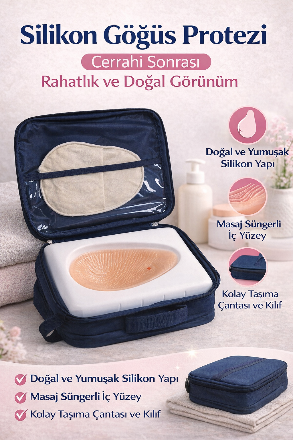 Silikon Göğüs Protezi – Doğal Görünüm, Hafif & Mastektomi Ameliyatı Sonrası