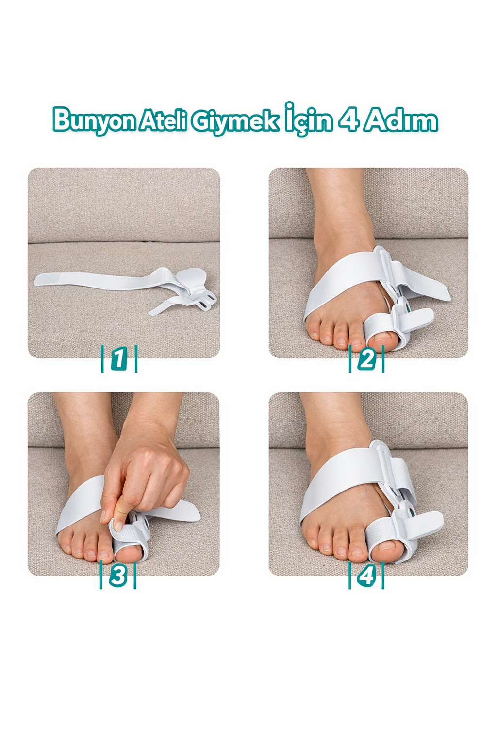 Halluks Valgus Gece Ateli – Ayak Baş Parmak Kemik Çıkıntısı Düzeltici Aparat