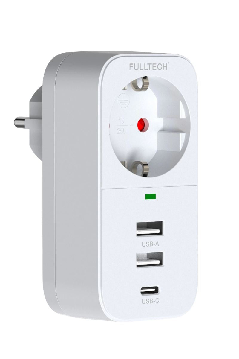 2.4a Çıkışlı 2xusb 1xtype-c Tekli Priz Ftr-17
