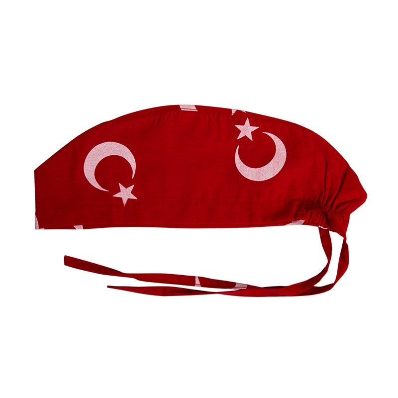 Unisex Pamuklu Hemşire Bonesi Desenli Doktor Aşçı Hastane Ameliyathane Cerrahi Scrub Bone