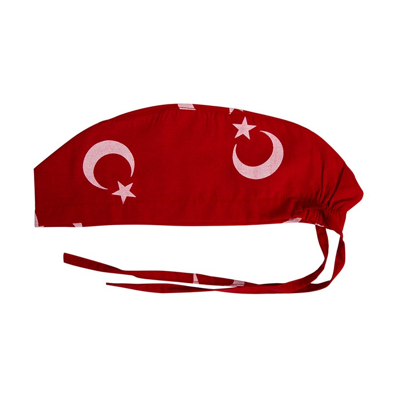 Unisex Pamuklu Hemşire Bonesi Desenli Doktor Aşçı Hastane Ameliyathane Cerrahi Scrub Bone